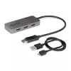 StarTech.com hub MST de 3 puertos - DisplayPort a 3x HDMI, triple monitor 4K 60Hz, adaptador de vídeo multimonitor DP 1.4, cable integrado de 30cm, alimentado por USB, solo Windows