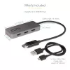 StarTech.com hub MST de 3 puertos - DisplayPort a 3x HDMI, triple monitor 4K 60Hz, adaptador de vídeo multimonitor DP 1.4, cable integrado de 30cm, alimentado por USB, solo Windows