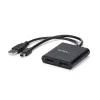 StarTech.com adaptador multimonitor de 2 puertos - Mini DisplayPort a 2x DisplayPort hub MST - doble 4K 30Hz - divisor de vídeo para modo de escritorio extendido solo en PCs Windows - mDP 1.2 a 2x DP