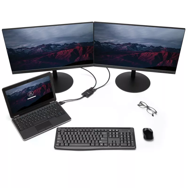 StarTech.com adaptador multimonitor de 2 puertos - Mini DisplayPort a 2x DisplayPort hub MST - doble 4K 30Hz - divisor de vídeo para modo de escritorio extendido solo en PCs Windows - mDP 1.2 a 2x DP