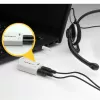 StarTech.com adaptador blanco para auriculares con conectores separados de auriculares/micrófono – 3,5 mm 4 polos a 2x 3 polos 3,5 mm M/H