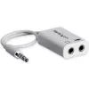 StarTech.com adaptador blanco para auriculares con conectores separados de auriculares/micrófono – 3,5 mm 4 polos a 2x 3 polos 3,5 mm M/H