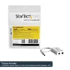 StarTech.com adaptador blanco para auriculares con conectores separados de auriculares/micrófono – 3,5 mm 4 polos a 2x 3 polos 3,5 mm M/H