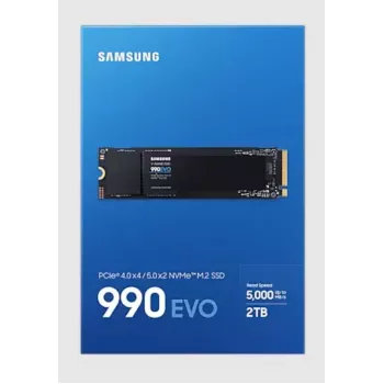 Unidad SSD Samsung 990 EVO 2000 GB M.2 2280 NVMe MZ-V9E2T0BW