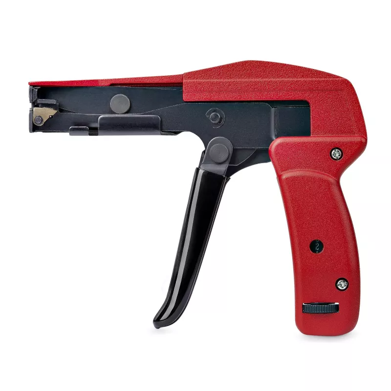StarTech.com pistola atadora de bridas de nailon, herramienta de instalación y corte de bridas, herramienta de tensado/fijación de bridas, compatible con bridas de nailon de 2,4 mm a 4,8 mm, conforme a TAA