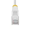 StarTech.com cable Ethernet CAT6 delgado de 15m blanco, protección de pestaña, 100W PoE, UTP, LSZH, cable de cobre desnudo puro 28AWG, cable de red/patch RJ45 delgado con alivio de tensión, probado individualmente