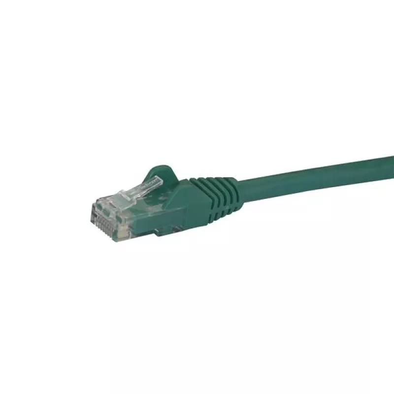 StarTech.com N6PATC10MGN Cat6 cable de conexión sin enganches, RJ45 UTP, 10 m, 650 MHz, 100W PoE, 24AWG, con protector antitirones, verde