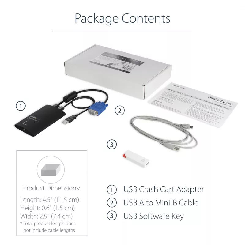 Adaptador USB Crash Cart StarTech.com con transferencia de archivos y captura de vídeo