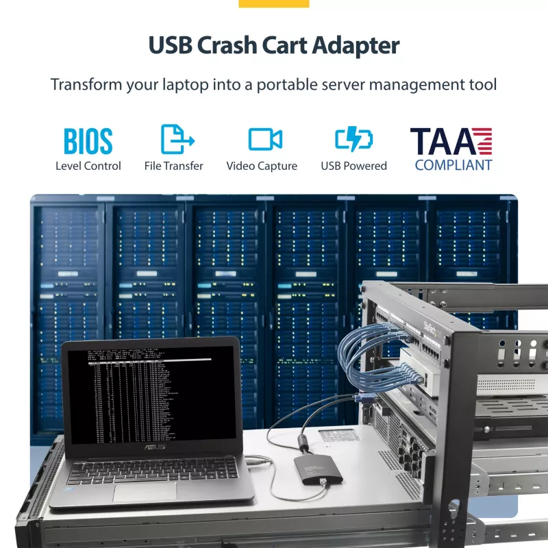 Adaptador USB Crash Cart StarTech.com con transferencia de archivos y captura de vídeo