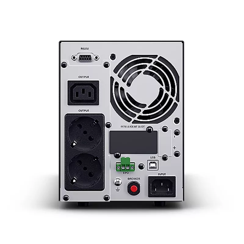 Sistema de alimentación ininterrumpida CYBERPOWER OLS1000EA, doble conversión online, 1 kVA/900 W, 3 salidas IEC C13, onda sinusoidal pura, LCD, torre