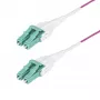 Cable de fibra óptica multimodo OM4 LC a LC (UPC) StarTech.com de 1 m (3ft), Erika Violet, 50/125 µm, 40G/100G, LOMMF/VCSEL, cordón de fibra Uniboot, clasificación OFNR Riser