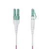 Cable de fibra óptica multimodo OM4 LC a LC (UPC) StarTech.com de 7 m (23ft), Erika Violet, 50/125 µm, 40G/100G, LOMMF/VCSEL, cable de conexión de fibra Uniboot, clasificación OFNR Riser