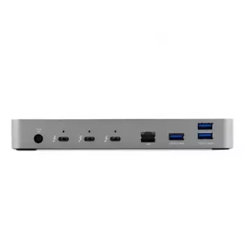 Dock con cable OWC Thunderbolt 4 negro gris 3,5 mm Ethernet 1000 Mbit/s