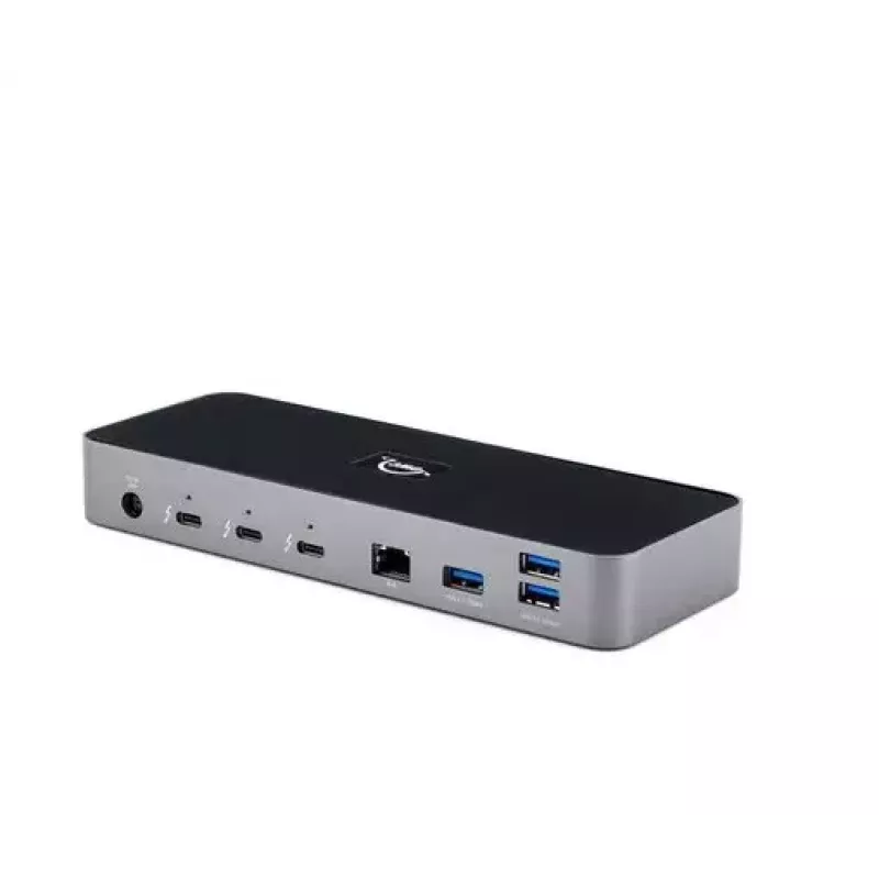 Dock con cable OWC Thunderbolt 4 negro gris 3,5 mm Ethernet 1000 Mbit/s