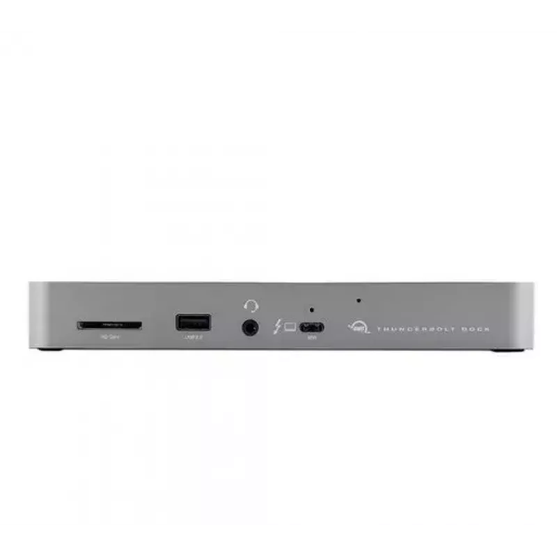 Dock con cable OWC Thunderbolt 4 negro gris 3,5 mm Ethernet 1000 Mbit/s