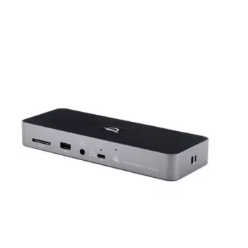 Dock con cable OWC Thunderbolt 4 negro gris 3,5 mm Ethernet 1000 Mbit/s