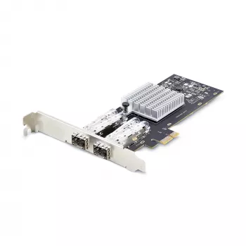 Tarjeta de red StarTech.com 2 puertos GbE SFP, PCIe 2.0 x1, controlador Intel I350-AM2 2x 1GbE, 1000BASE cobre/fibra, NIC Gigabit Ethernet de doble puerto, backplanes para sobremesa/servidor - compatible con Windows y Linux