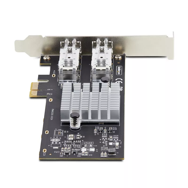 Tarjeta de red StarTech.com 2 puertos GbE SFP, PCIe 2.0 x1, controlador Intel I350-AM2 2x 1GbE, 1000BASE cobre/fibra, NIC Gigabit Ethernet de doble puerto, backplanes para sobremesa/servidor - compatible con Windows y Linux
