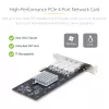 Tarjeta de red StarTech.com 4 puertos GbE SFP, PCIe 2.0 x2 (compatible con x4, x8, x16), controlador Intel I350-AM4 4x 1GbE, 1000BASE cobre/fibra, NIC Gigabit Ethernet de cuatro puertos para sobremesa/servidor - Windows y Linux