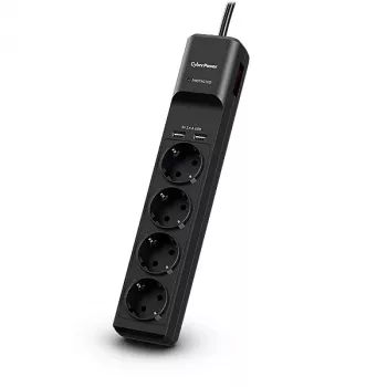 Protector contra sobretensiones CyberPower P0420SUD0-DE negro 4 salidas AC 200 - 250 V 1,8 m