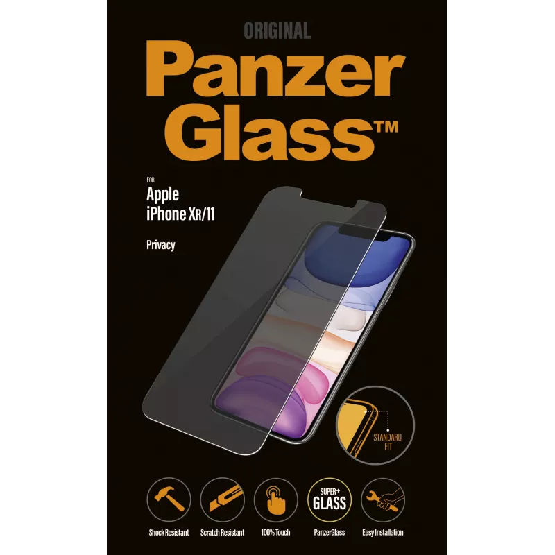 PanzerGlass ® Protector de pantalla de privacidad iPhone 11 | XR | Standard Fit
