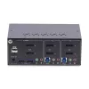 StarTech.com Conmutador KVM DisplayPort de 2 puertos para doble monitor, 4K 60Hz, 2 puertos hub USB 5Gbps, 2 puertos USB 2.0 HID, conmutación por tecla de acceso rápido y botón, conforme a TAA – Nivel de protección ESD 3
