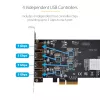 StarTech.com Tarjeta USB PCIe de 4 puertos, USB 3.2 5 Gbit/s, tarjeta de expansión PCI Express con 4 controladores USB independientes, 4 puertos USB-A, Windows/macOS/Linux