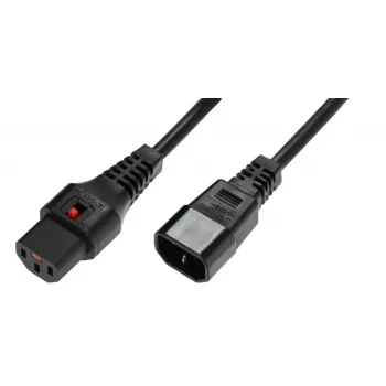 Cable de alimentación Microconnect PC1003 negro 1,5 m conector macho C13 conector hembra C14