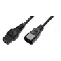 Cable de alimentación Microconnect PC1003 negro 1,5 m conector macho C13 conector hembra C14