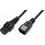 Cable de alimentación Microconnect PC1021 negro 2 m conector hembra C13 conector hembra C14