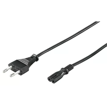 Microconnect PE030712 Cable de alimentación negro 1,2 m CEE7/16 conector hembra C7