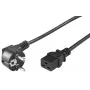 Microconnect PE07719005 Cable de alimentación negro 0,5 m CEE7/7 conector hembra C19