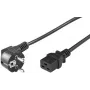 Microconnect PE0771901 Cable de alimentación negro 1 m conector macho tipo E+F conector hembra C19