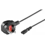 Microconnect PE090718 Cable de alimentación negro 1,8 m conector macho tipo G conector hembra C7
