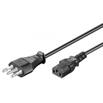 Microconnect PE100418 Cable de alimentación negro 1,8 m conector macho tipo L conector hembra C13