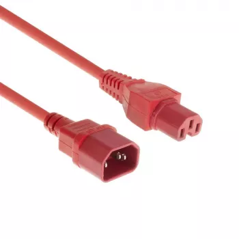 Microconnect PE1415R18 Cable de alimentación rojo 1,8 m conector hembra C14 conector hembra C15