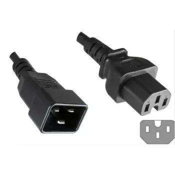 Microconnect PE152018 Cable de alimentación negro 1,8 m conector hembra C20 conector hembra C15