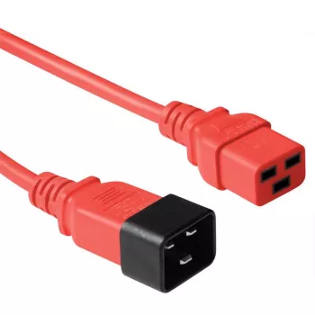 Microconnect PE2019R09 Cable de alimentación rojo 0,9 m conector hembra C20 conector hembra C19