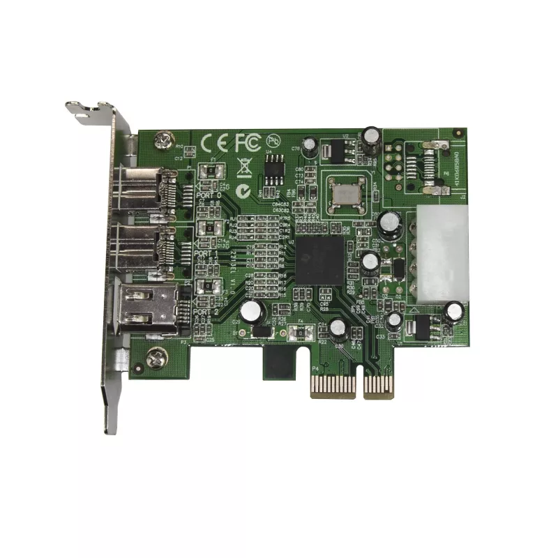 StarTech.com Tarjeta adaptadora FireWire 1394 PCI Express 3 puertos 2b 1a Low Profile