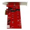 StarTech.com Tarjeta controladora 2x M.2 SATA SSD – PCIe, PCIe, M.2, Full-Height / Low-Profile, PCI 2.0, rojo, CE, FCC, TAA