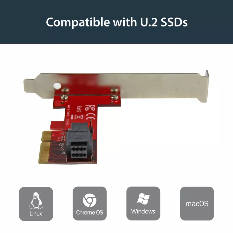 StarTech.com Adaptador x4 PCI Express a SFF-8643 para SSD PCIe NVMe U.2