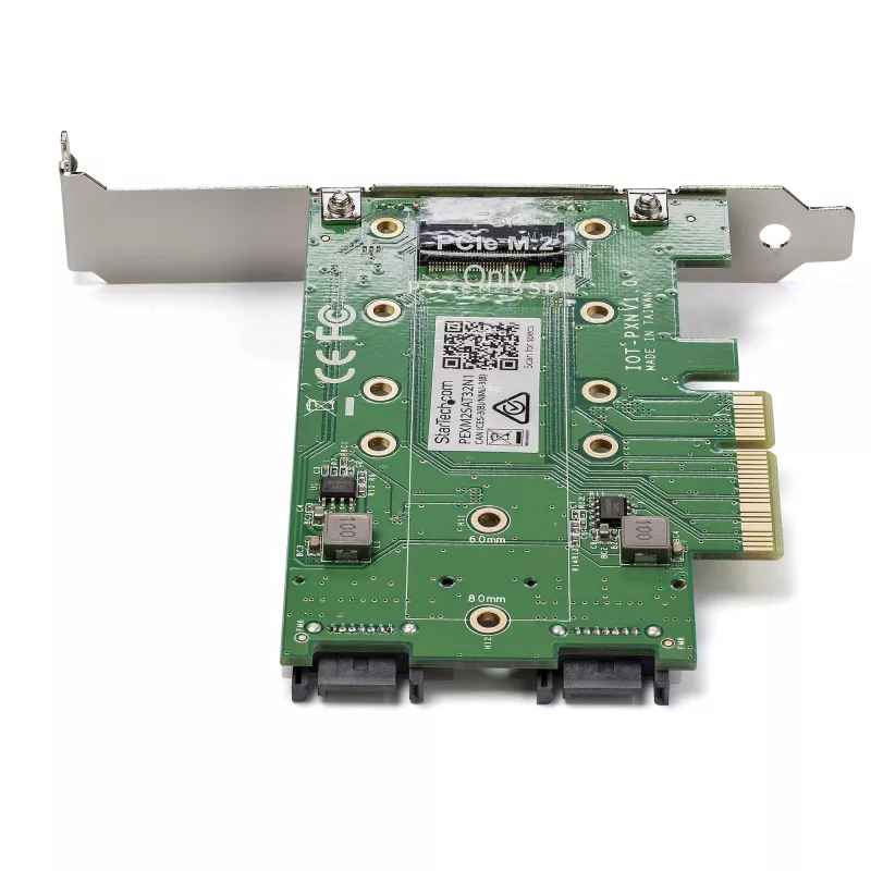 StarTech.com Tarjeta adaptadora 3 puertos M.2 SSD (NGFF) – 1 x PCIe (NVMe) M.2, 2 x SATA III M.2 – PCIe 3.0