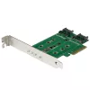 StarTech.com Tarjeta adaptadora 3 puertos M.2 SSD (NGFF) – 1 x PCIe (NVMe) M.2, 2 x SATA III M.2 – PCIe 3.0