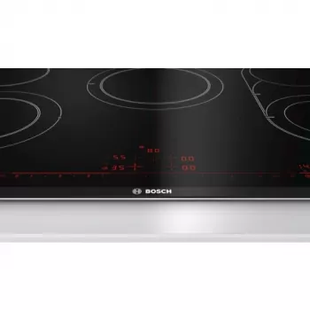 Bosch Serie 8 PKM875DP1D Placa de cocina Negra, Acero inoxidable Integrable Placa vitrocerámica 5 zona(s)
