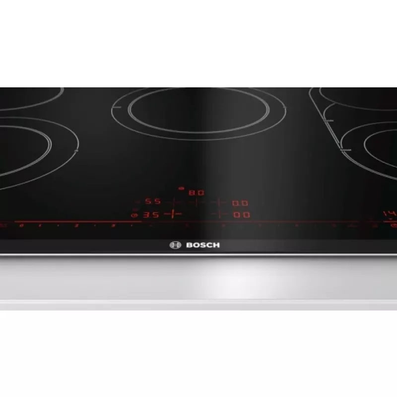 Bosch Serie 8 PKM875DP1D Placa de cocina Negra, Acero inoxidable Integrable Placa vitrocerámica 5 zona(s)
