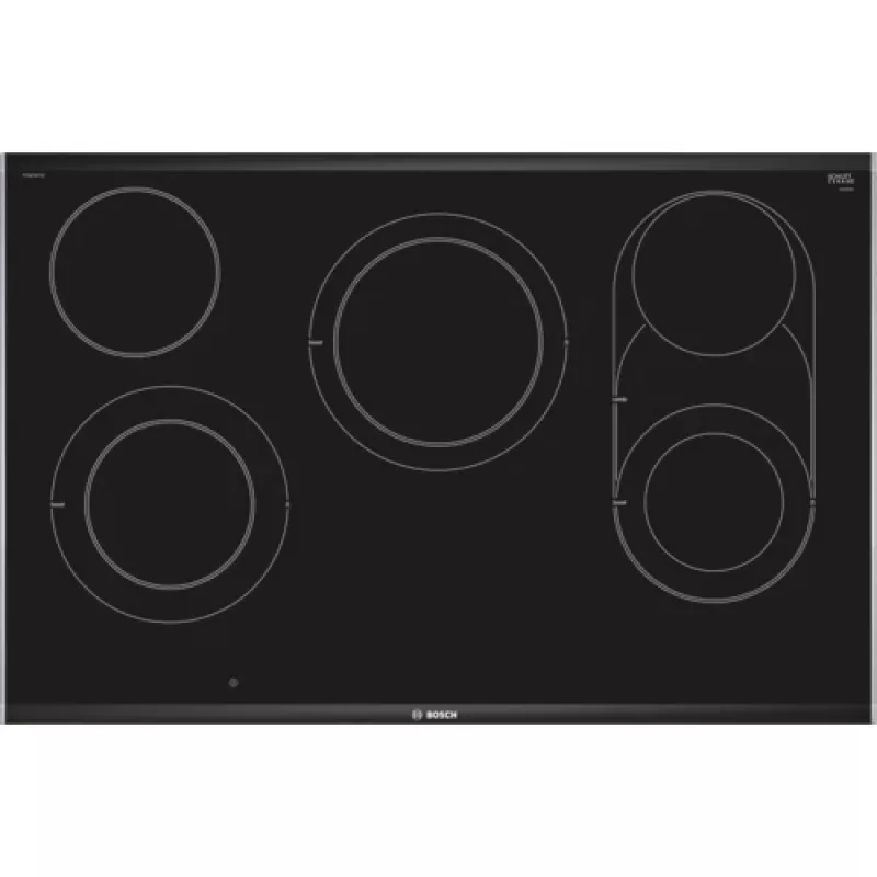 Bosch Serie 8 PKM875DP1D Placa de cocina Negra, Acero inoxidable Integrable Placa vitrocerámica 5 zona(s)