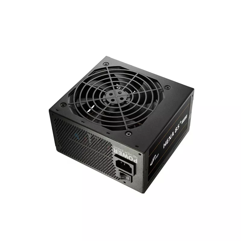 FSP HEXA 85+ PRO 350W fuente de alimentación ATX ATX2.5 negro, 350 W, 100 - 240 V, 50 - 60 Hz, 5 - 2 A, activo, 85 W