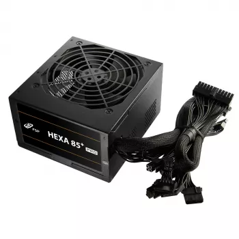 FSP HEXA 85+ PRO 350W fuente de alimentación ATX ATX2.5 negro, 350 W, 100 - 240 V, 50 - 60 Hz, 5 - 2 A, activo, 85 W