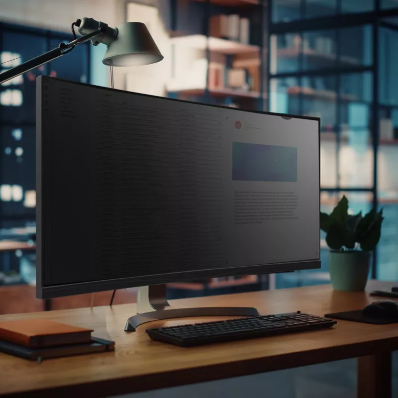 StarTech.com filtro de privacidad para monitor ultrapanorámico de 34 pulgadas – 21:9 panorámico – filtro de seguridad para pantalla de ordenador – protección con reducción de luz azul – mate/brillante – +/-30 grados