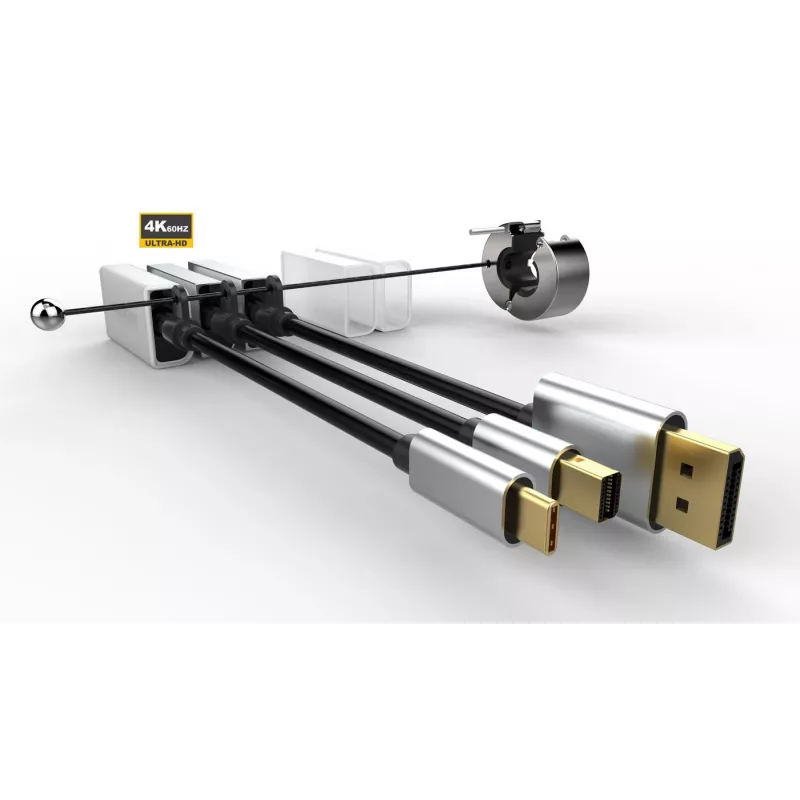 Vivolink PROADRING7S adaptador de cable de vídeo DisplayPort + Mini DisplayPort + USB Type-C 3 x HDMI